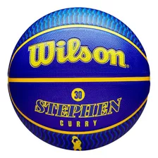 Bola De Basquete Wilson Nba Golden State Warriors - Curry. Cor Azul