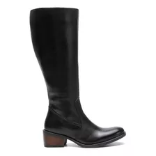 Bota Montaria Feminina 100% Couro Legítimo Com Zíper Premium