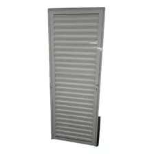 Porta Palhetada Alumínio Branco 210x80 Linha 25