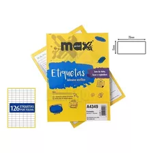 Caixa De Etiquetas A4349 Com 100 Folhas 126 Etiq/folha Maxp Cor Branco