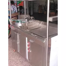 Carrito Sanguchero Acero Inox Módulo Brostera Freidora Planc