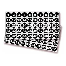 Etiqueta - Consecutive Number Vinyl Stickers 1 To 100, 1-i