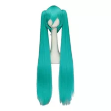 Peruca De Personagem De Anime Hatsune Miku Blue Lake Cosplay