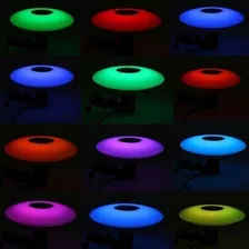 Bombillo Led De Colores Speaker Bluethoo Y Control Remoto