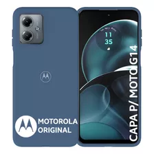 Capa Protetora Original Motorola Anti Impacto G14 Azul Esc