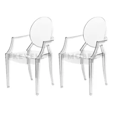 Set 2 Sillas Modernas Ghost Acrilico Transparente Eames