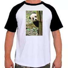 Camiseta Raglan Estampa Animais Urso Panda 88