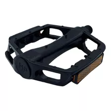 Pedal Bike Plataforma Alumínio C/refletor 9/16 Rosca Grossa Cor Preto Rosca Grossa 9/16