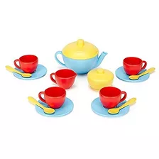 Juego De Té Green Toys, Azul / Rojo / Amarillo