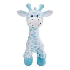 Girafinha Bebê De Pelúcia Azul Animal Fun 14419 - Buba