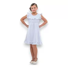 Vestido Babado Luxo Solto Presente Kids Fresco Moda Infantil