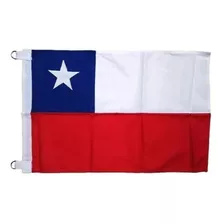 Bandera Chilena 60x90 Cms Estrella Bordada 