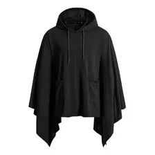 Poncho Masculino Street Style B33 Blusão Poncho Com Capuz 