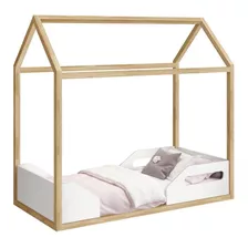 Cama Montessoriana Infantil Zoe Branco/natural - Reller