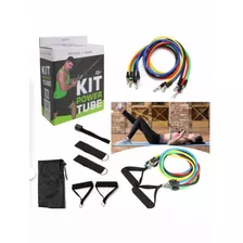 Kit Elástico Premium 11 Itens Musculação Funcional Em Casa