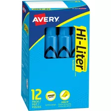 Set Resaltadores Avery 12 U Azul