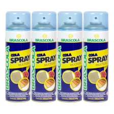 4x Cola Contato Spray Brascola 340g Tapeceiro Espuma Tecido