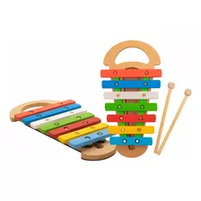 Brinquedo Pedagógico Madeira Xilofone Mus. C/ Alça Premium