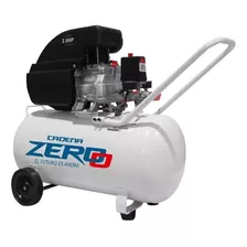 Compresor De Aire Eléctrico Portátil Cadena Zero Zeco50k Monofásico 50l 2.5hp 220v Blanco