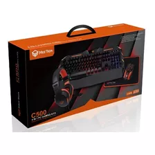 Kit Gamer Iluminado 4en1 C500 Teclado Mouse Audífonos Pad