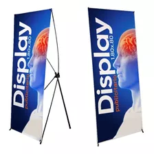 Porta Banner Display Base Metálica Para Lona 80x180cm 