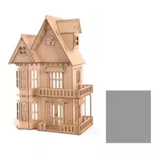 Casa Casinha De Boneca Poly Barbie Monster High + 50 Moveis