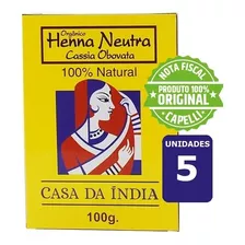 Henna Indiana Neutra 100% Cassia Obovata Casa Da India 5und