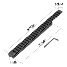 Riel Adaptador Cola Milano 11mm A Picatinny X 260mm De Largo