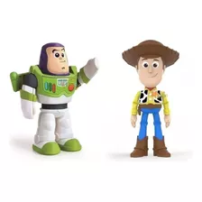 Kit Bonecos Woody Buzz Lightyear Toy Story Articulados Som 