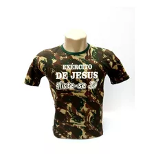 Camiseta Camuflada Verde Exercito De Jesus 