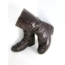 Botas Zapatos Vintage Puro Cuero Talla 36 Cómodas
