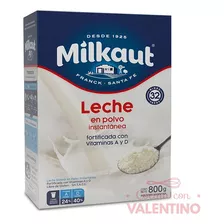 Leche En Polvo Entera Milkaut 800grs - Valentino