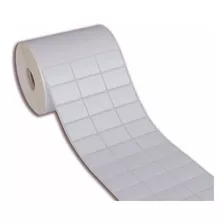 Etiqueta 33x21mm 3 Colunas Couchê Zebra Argox - Rolo C/ 3900 Cor Branco