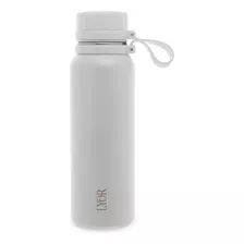 Garrafa Térmica Lyor De Aço Inox Explorer Branca Cor Branco