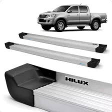 Estribo Hilux Cabine Dupla 2008 2009 2010 Aluminio Cromado