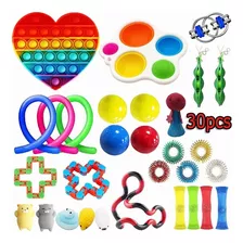 A 30 Peças Rainbow Fidget Cube Anti Stress Toy Sorority Bag