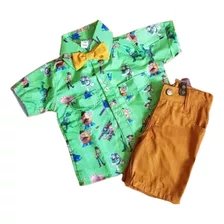 Conjunto Toy Story Camisa Social Temático Menino Festa
