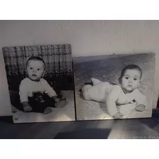 2 Quadros Com Fotografias Originais Anos 70. Quadro 60x50 Cm
