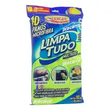 Pano Microfibra Flanela Luxcar Limpa Tudo Jogo C/10 Unidades