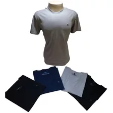 Kit 5 Camisetas Masc. Básicas Polo Wear 5 Cores Promoção