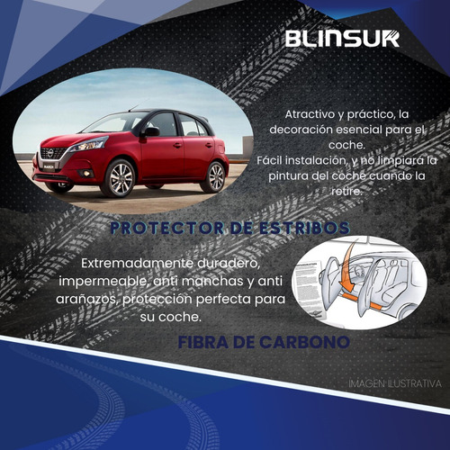 Cinta Protectora Bl Embellecedora Estribos Para Nissan March Foto 2