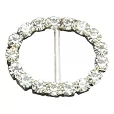 Hebilla De Strass Oval 15x18 P/ Cinto Corpiño Ropa 2 Unidad