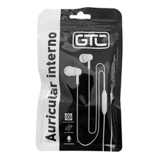 Auriculares Manos Libres Celular In-ear Gtc Hsg-191 Color Blanco Luz Negro
