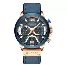 Moda Masculina Waterproof Calendar Reloj