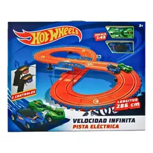 Pista Eléctrica Hot Wheels T371457 Con Luz 1:43 Rc 2 Carros Color Naranja