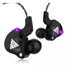 Fone De Ouvido Qkz Ak6 Preto Dj In Ear C/case Pronta Entrega