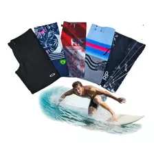 Kit 5 Bermudas Elastano Surf Praia Seca Rápido Pano Molinho