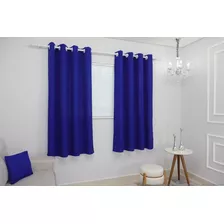 Cortina De Oxford Sala/quarto 300x180 * Valor Em Atacado Cor Azul-royal