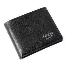 Carteira Masculina Jeep Original De Couro Preta Cnh Cartões