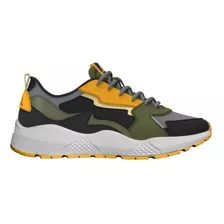 Zapatilla Men Logo Beirut Green Militar Yellow